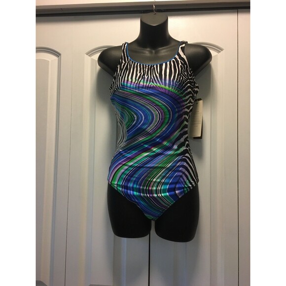 Gottex Collection 1pc Swimsuit Multi Blue US10  EUR 42 NWT - Picture 1 of 6